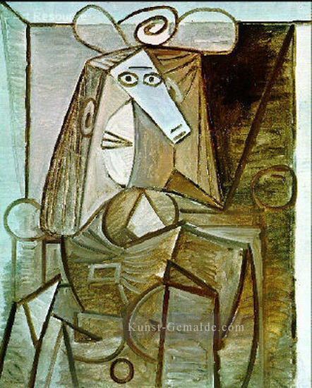 Frau sitzen 1938 kubist Pablo Picasso Ölgemälde